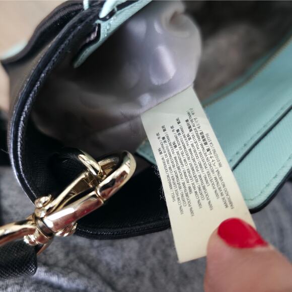 Kate Spade New York Cedar Street Small Hayden Top Handle Bag Aqua Black OS - Picture 16 of 16